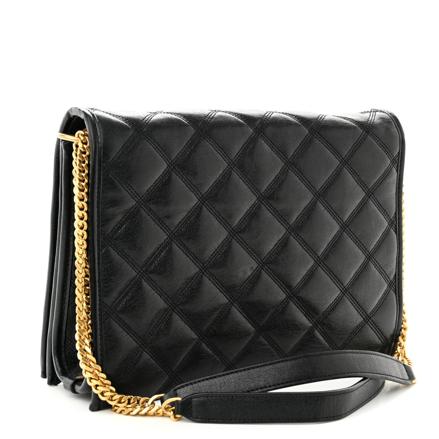 Lambskin Quilted Small Becky Chain Bag Black