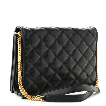 Saint Laurent Lambskin Quilted Small Becky Chain Bag Black 2 of 11