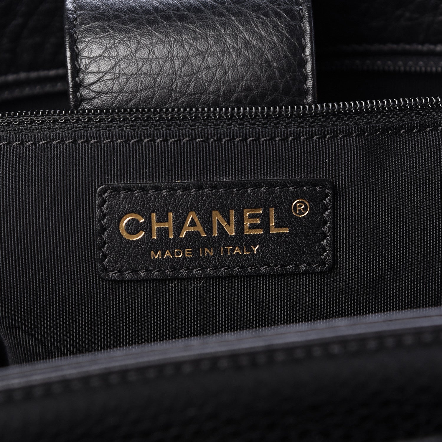 Chanel Calfskin Cerf Executive Shopper Tote Black 7 of 11