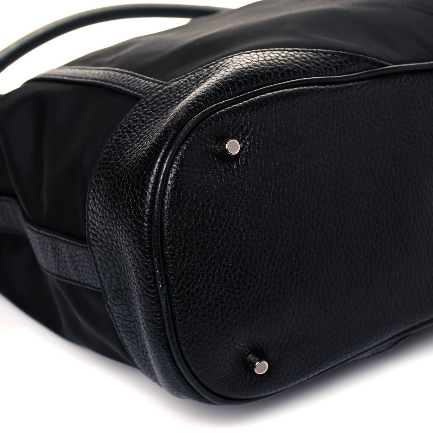 Burberry Nylon Calfskin Logo Hobo Black 7 of 10
