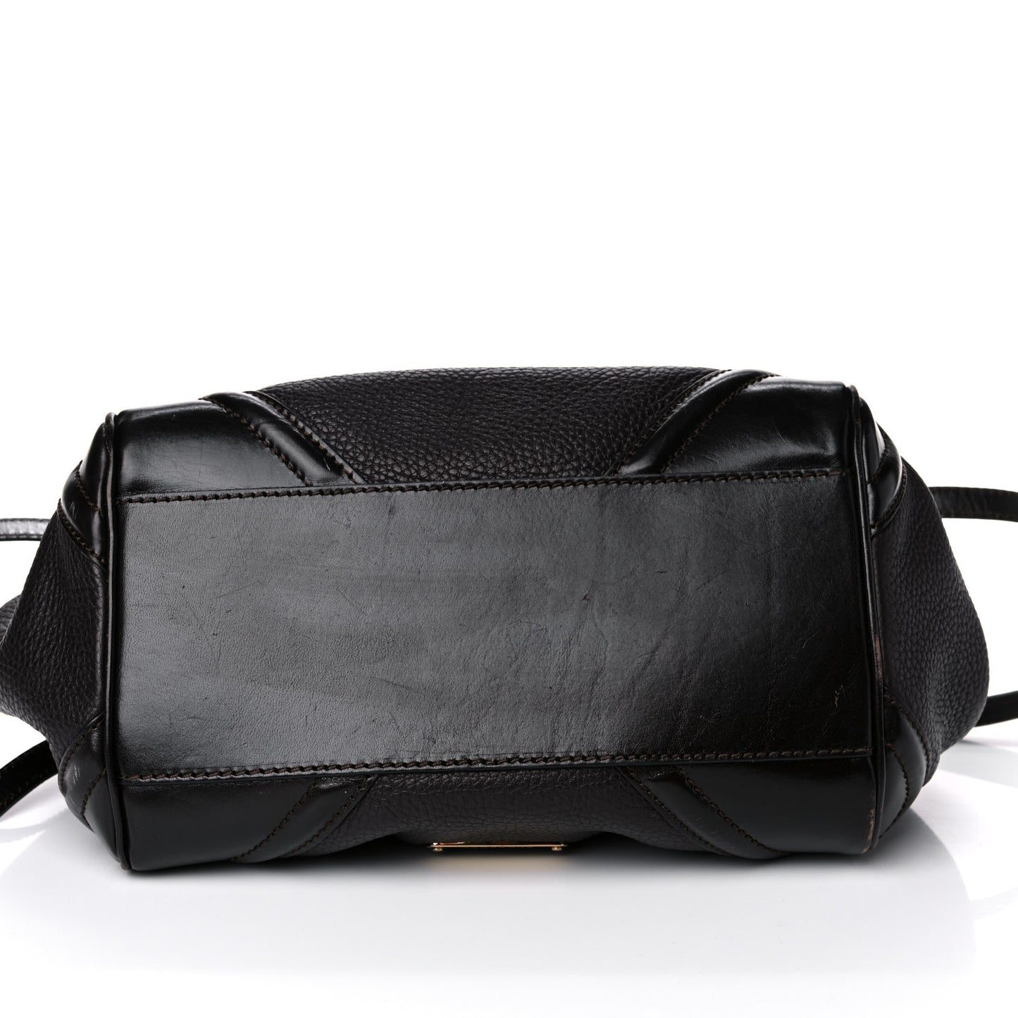 Grainy Calfskin Small Canterbury Tote Dark Chocolate