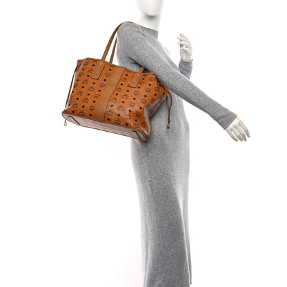 MCM Visetos Medium Liz Reversible Shopper Tote Cognac 2 of 25