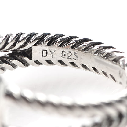 David Yurman Sterling Silver Diamond 7mm Petite Albion Pave Ring 52 6 5 of 5
