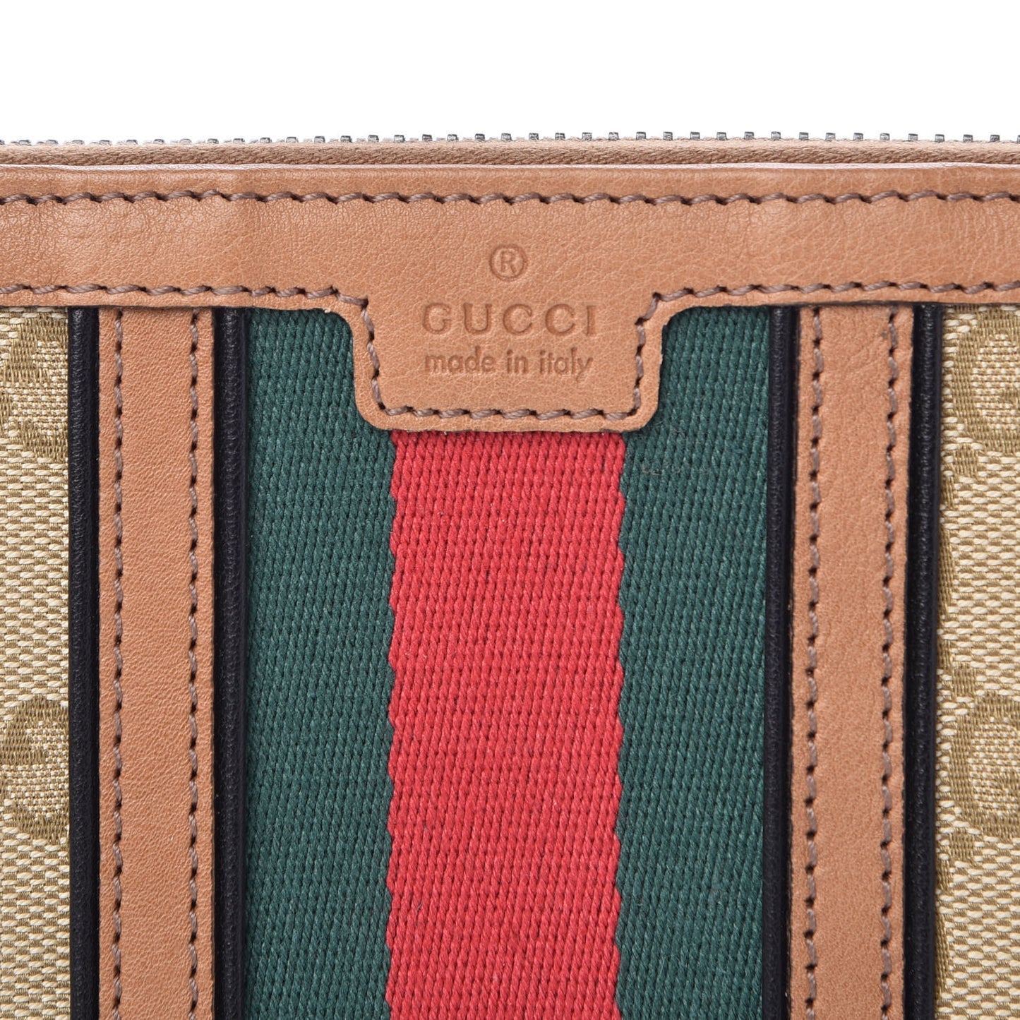 Monogram Web Rania Zip Around Wallet Khaki