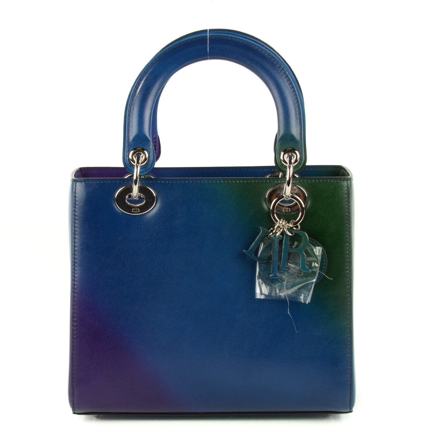 Christian Dior Box Calfskin Gradient Medium Lady Dior Purple Blue Green 1 of 9