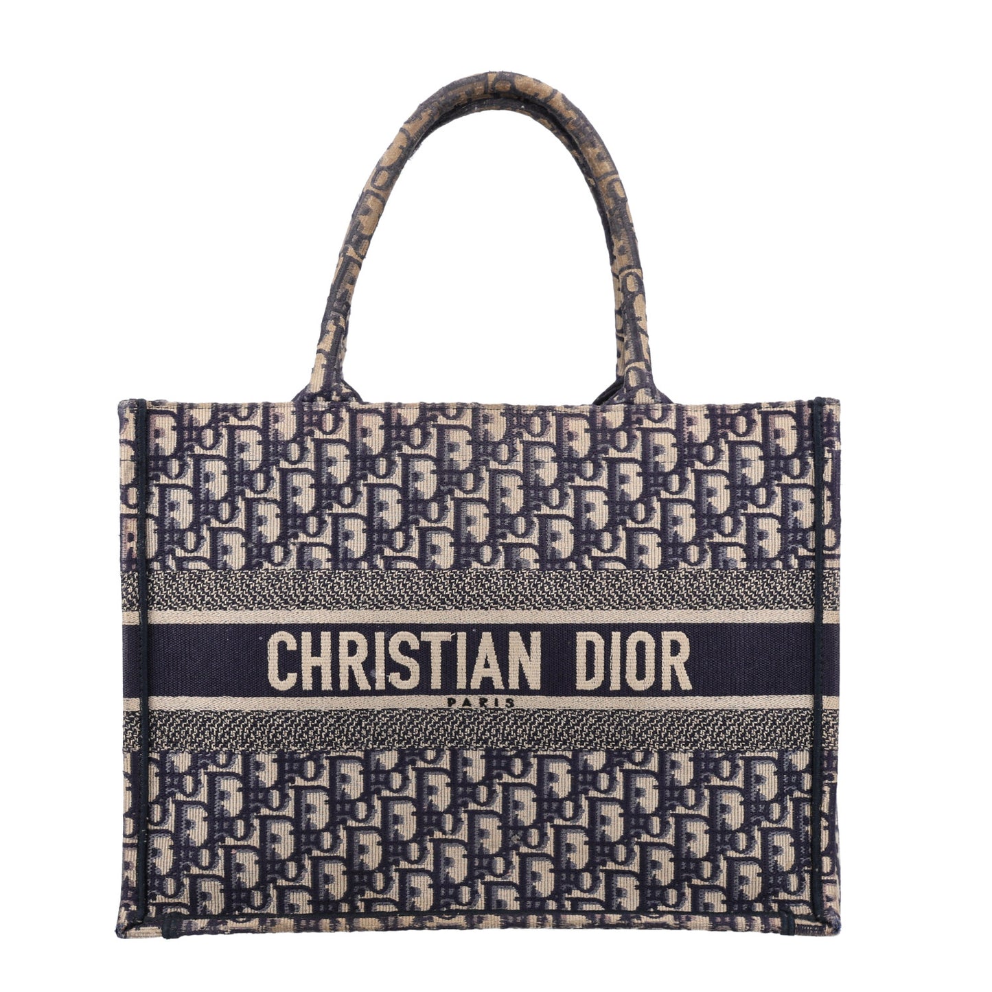 Oblique Medium Book Tote Blue Multicolor