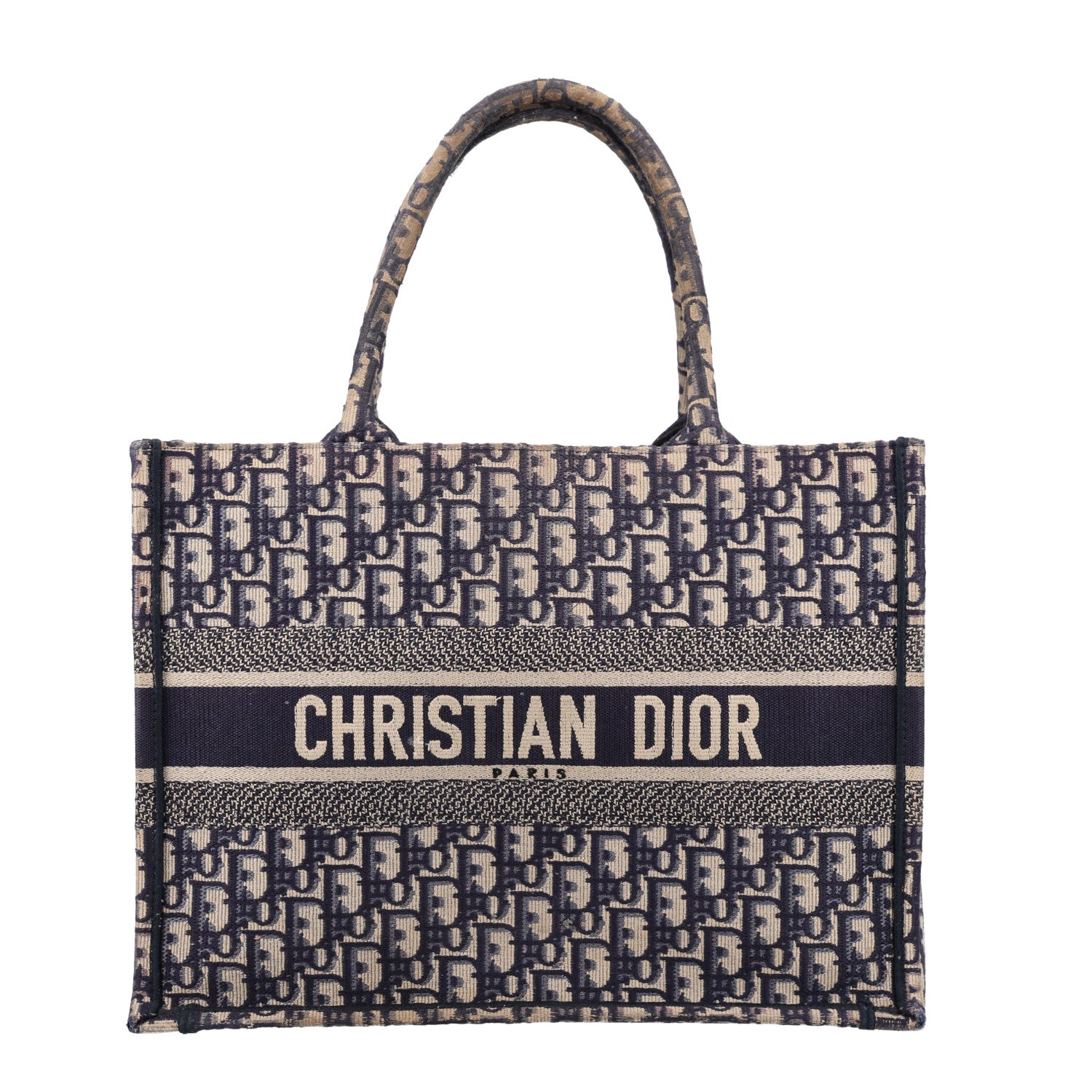 Christian Dior Oblique Medium Book Tote Blue Multicolor 1 of 9