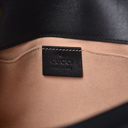 Gucci Calfskin Matelasse Mini GG Marmont Shoulder Bag Black 6 of 13