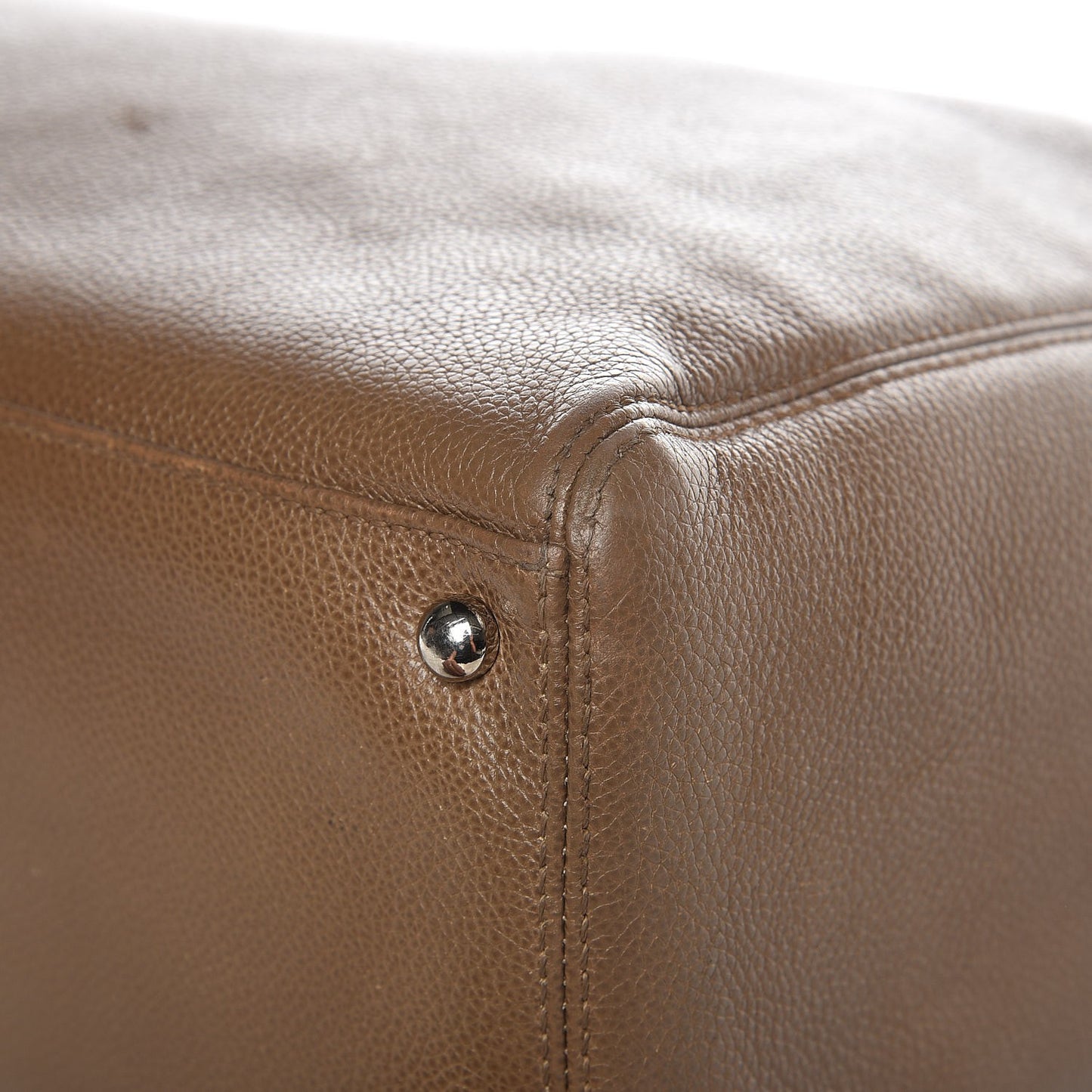 Calfskin Tall Cerf Tote Brown