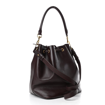 Saint Laurent Calfskin Large Emmanuelle Bucket Bag Burgundy 2 of 11