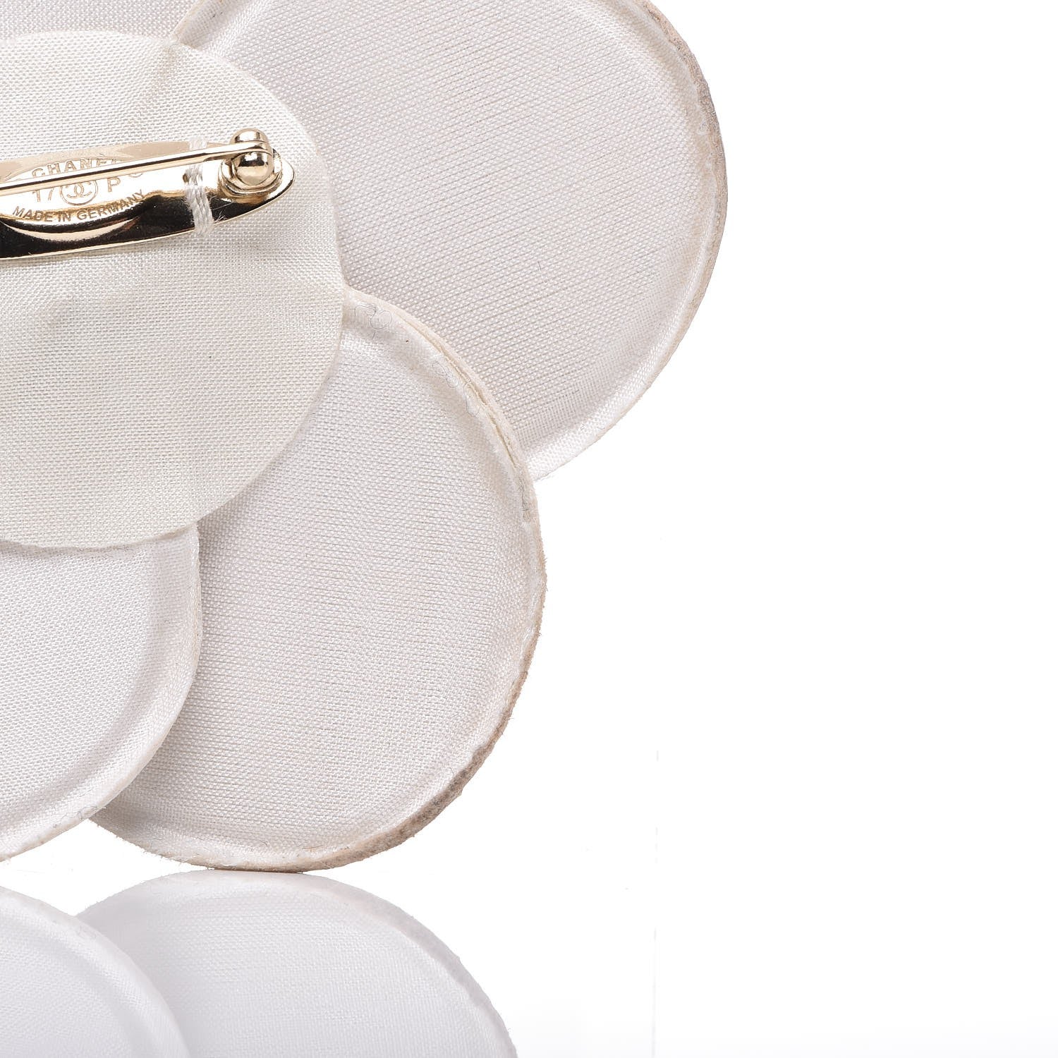 Chanel Lambskin Grosgrain Camellia Brooch Black White 5 of 8