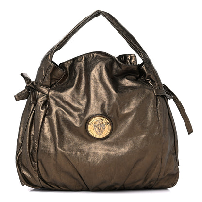 Gucci Metallic Calfskin Medium Hysteria Hobo Brown 1 of 12