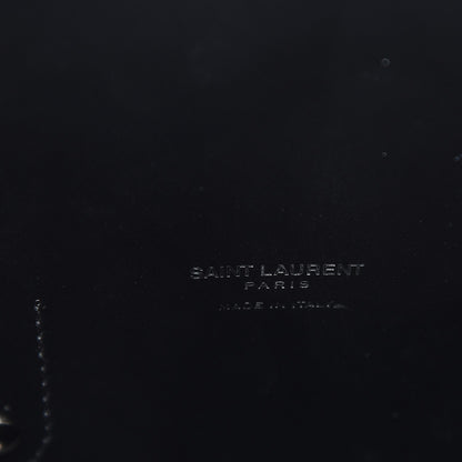 Saint Laurent Calfskin Crocodile Embossed Small Sac de Jour Black 8 of 8