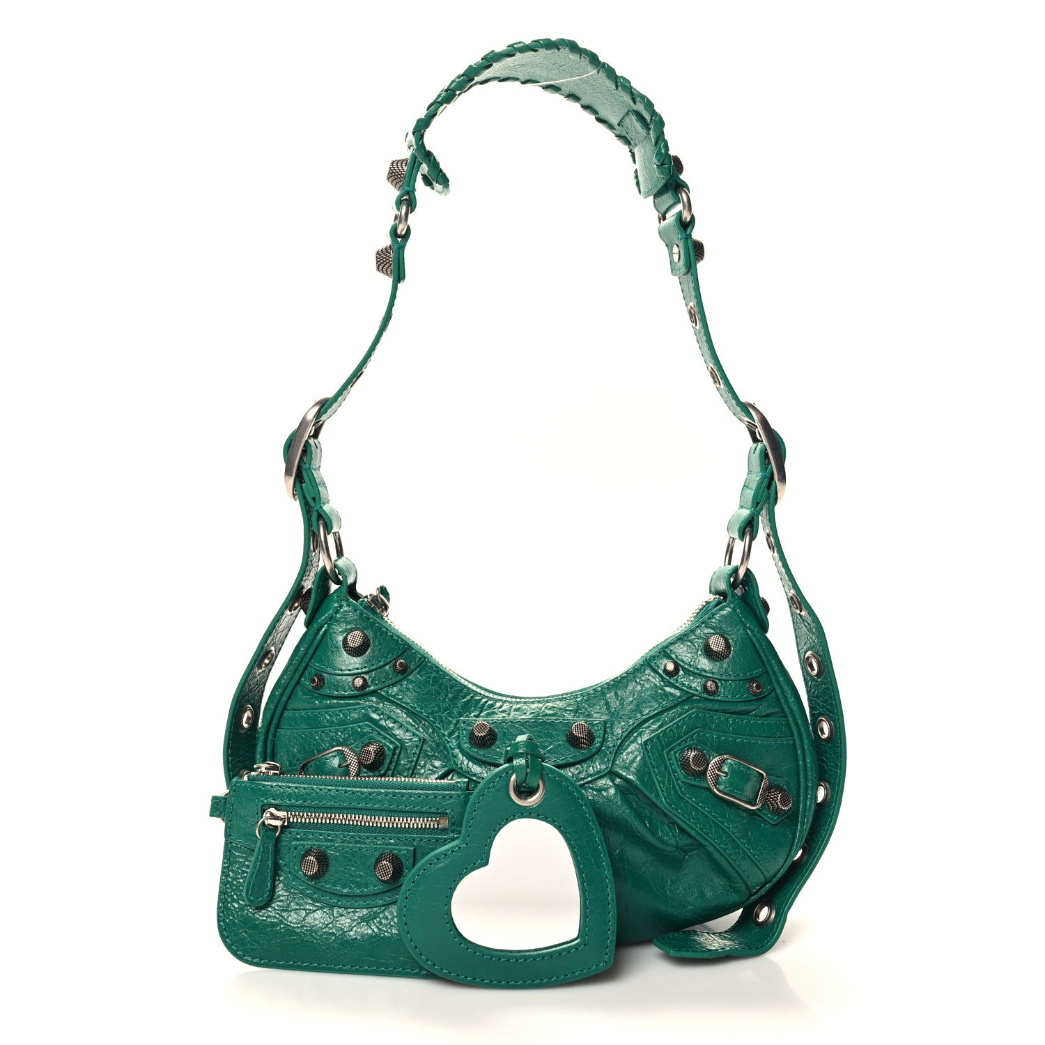Balenciaga Agneau Arena Le Cagole Shoulder Bag XS Jade 3 of 11