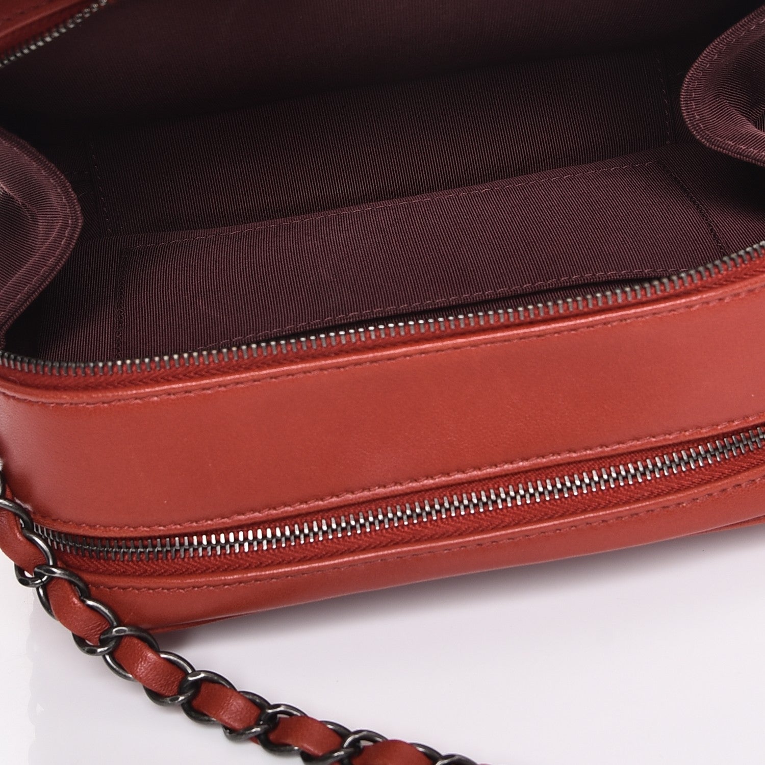 Chanel Lambskin Quilted Small Coco Boy Camera Case Red 5 of 9