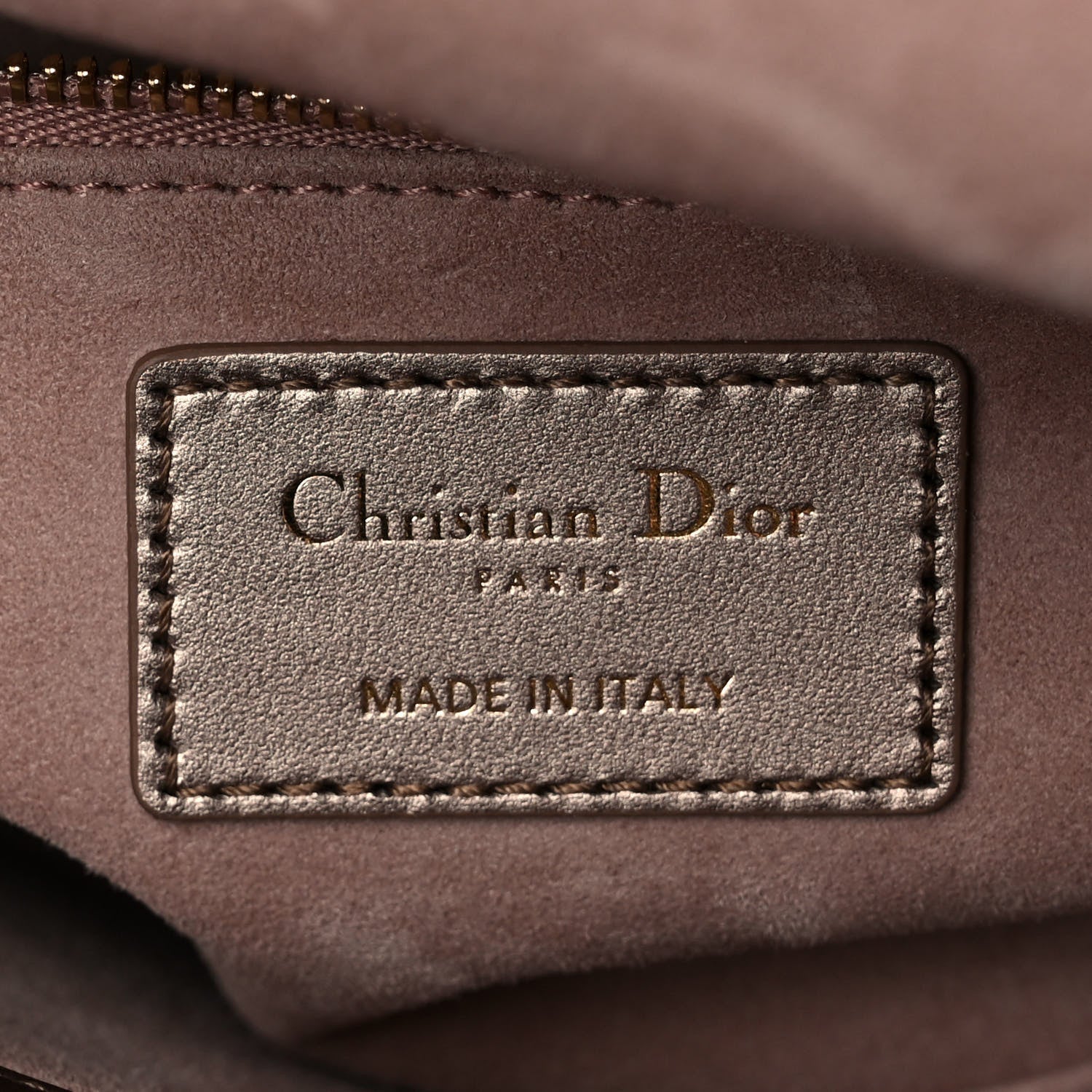 Christian Dior Metallic Lambskin Cannage Gradient Small My ABCDior Lady Dior Metal Rose 7 of 13