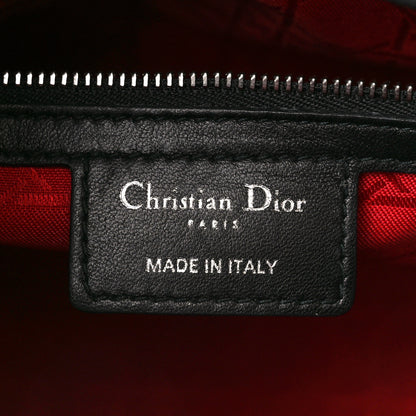 Christian Dior Lambskin Cannage Large Lady Dior Black 6 of 11