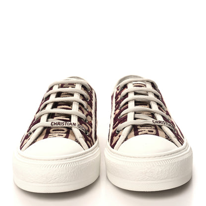 Christian Dior Canvas Oblique Walk'N'Dior Low Top Sneakers 38.5 Deep Amaranth 2 of 9