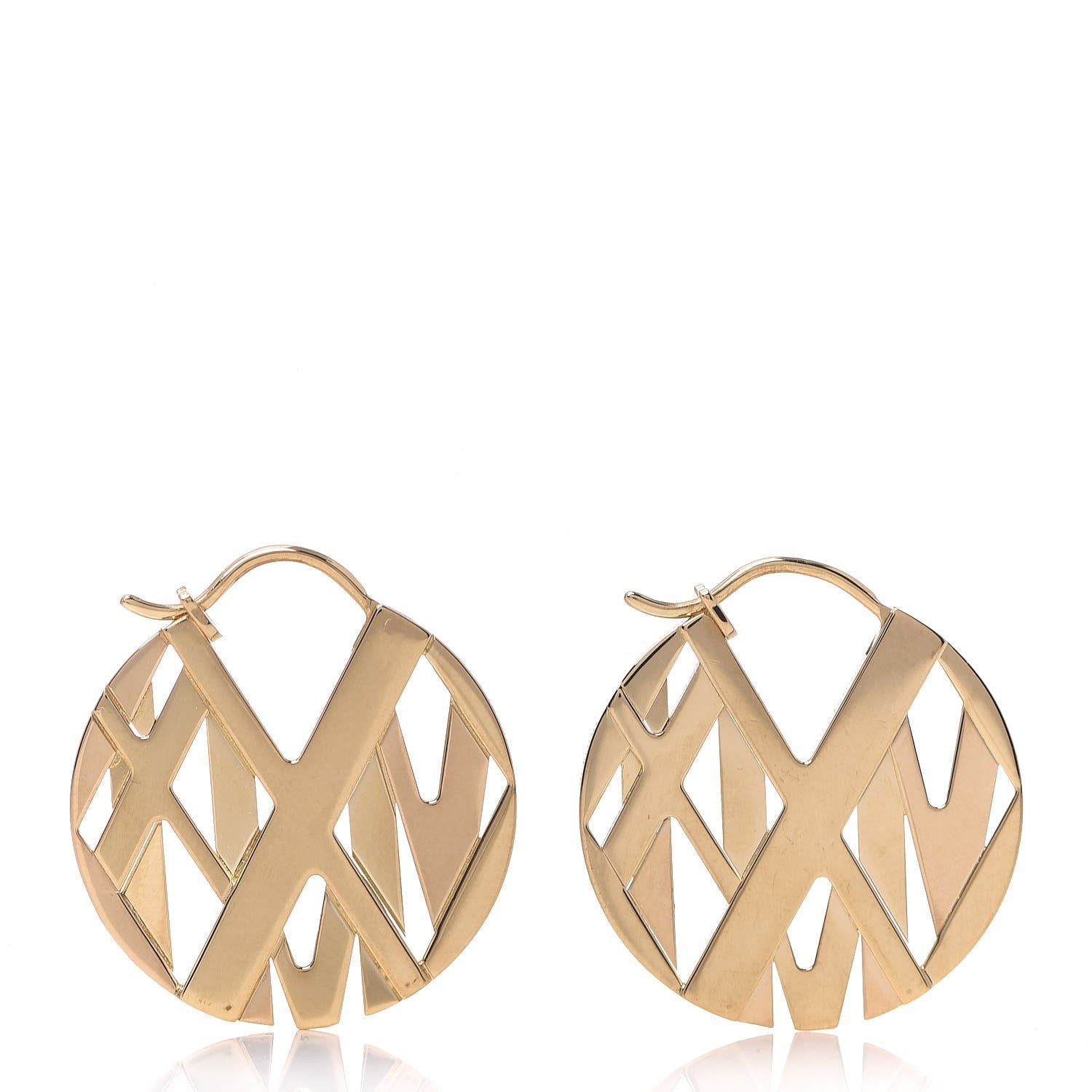 Tiffany 18K Yellow Gold Round Atlas Earrings 1 of 5