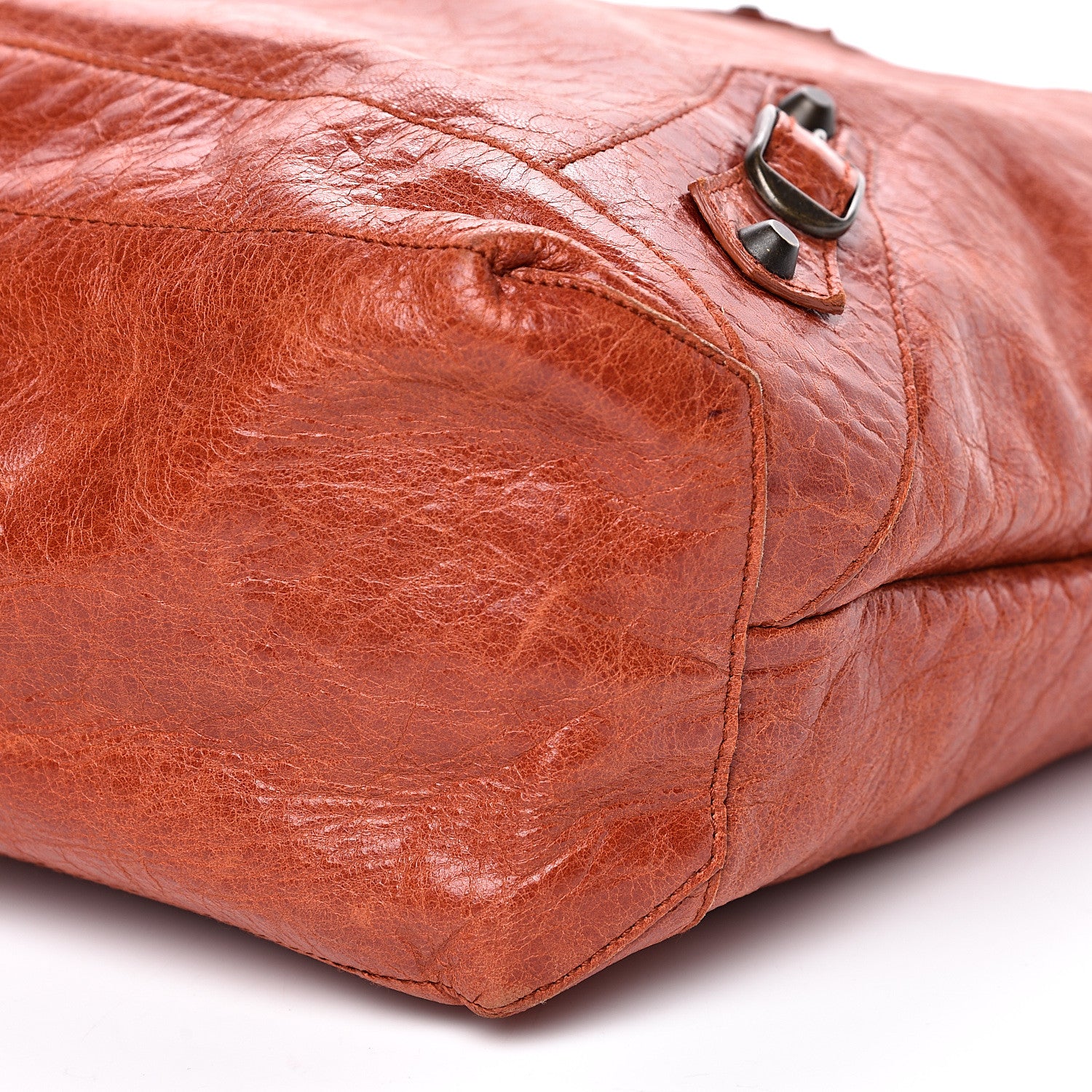 Balenciaga Agneau Classic Hardware Day Hobo Rouille 9 of 17