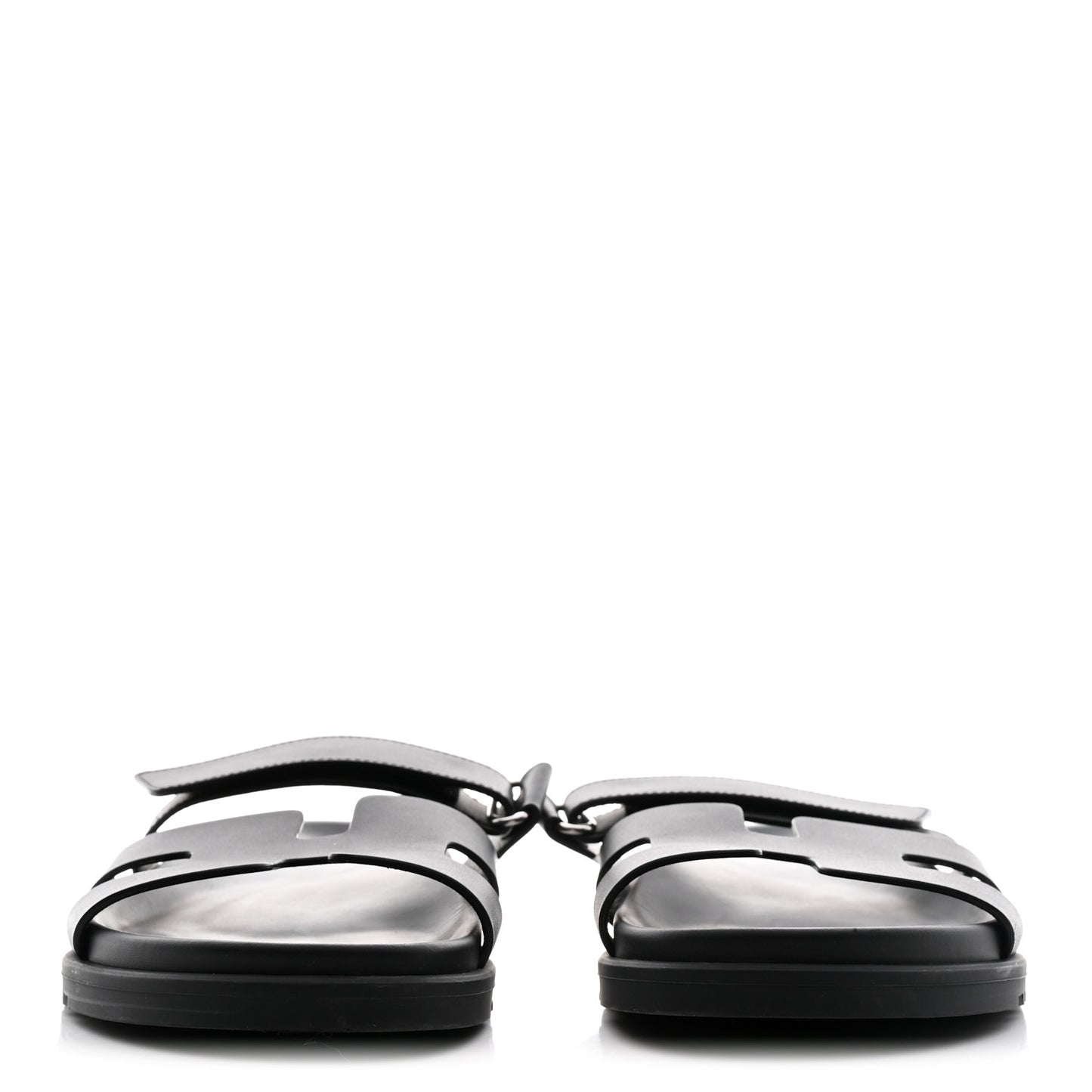 Calfskin Womens Chypre Sandals 40.5 Black