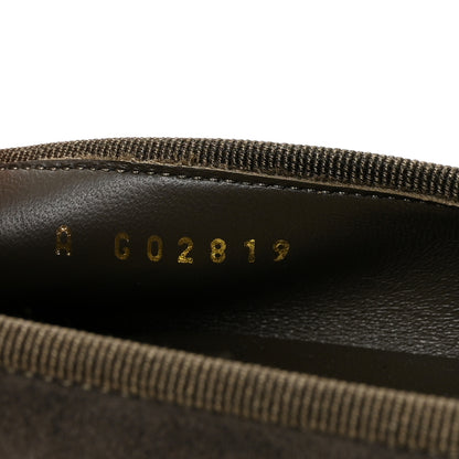 Chanel Suede Calfskin Cap Toe CC Ballerina Flats 38.5 Dark Khaki Dark Green 9 of 9