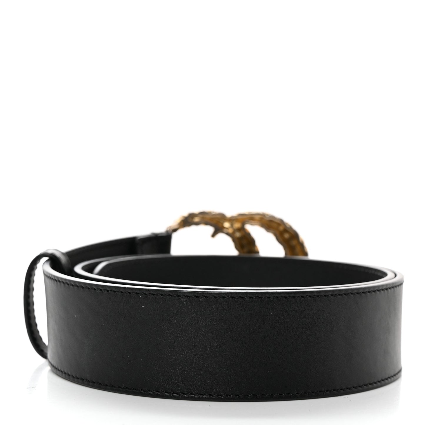 Moon Calfskin Scales Double G 40mm Belt 80 32 Black