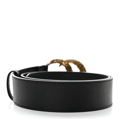 Gucci Moon Calfskin Scales Double G 40mm Belt 80 32 Black 2 of 7