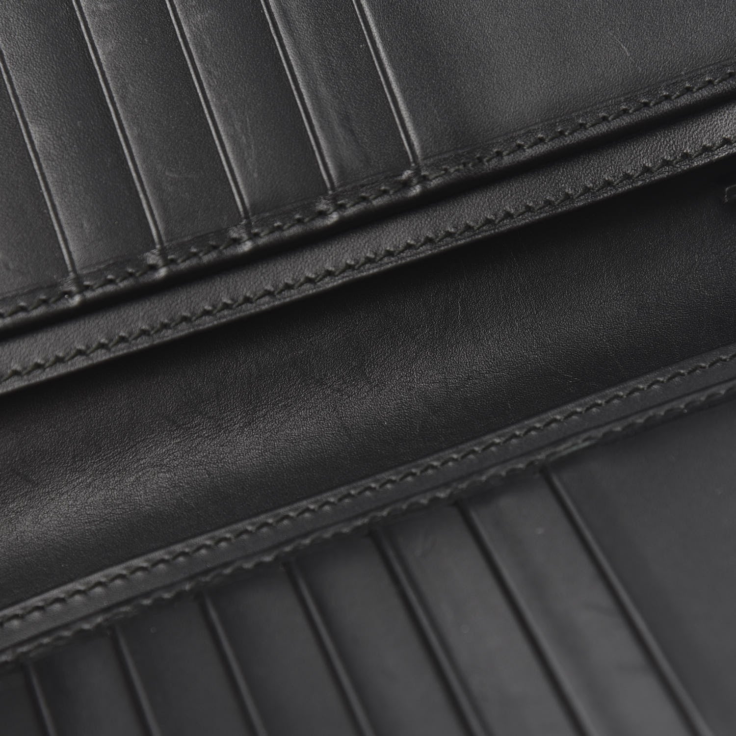 Gucci Calfskin GucciGhost Bi-Fold Long Wallet Black New Acquamarine 8 of 8