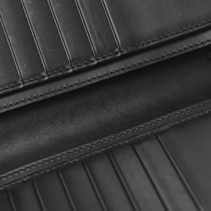 Gucci Calfskin GucciGhost Bi-Fold Long Wallet Black New Acquamarine 8 of 8