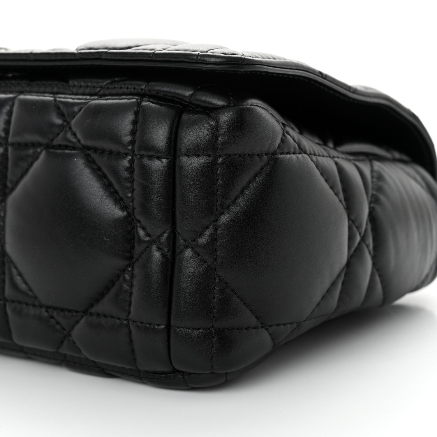 Christian Dior Calfskin Macrocannage Medium Caro Bag Black 10 of 11