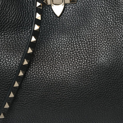Valentino Garavani Vitello Medium Rockstud Tote Black 7 of 9