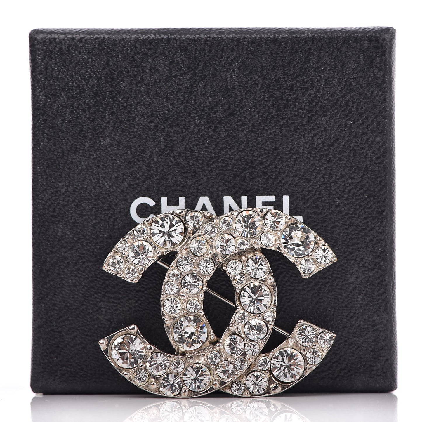 Crystal CC Brooch Silver