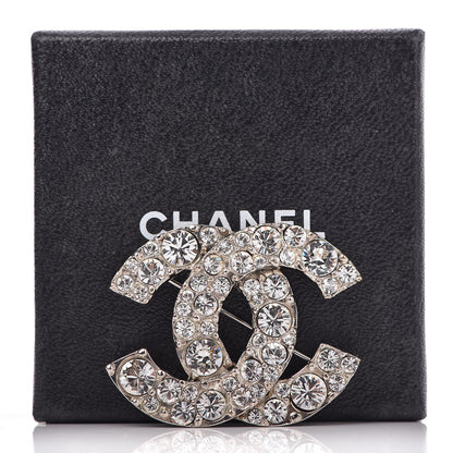 Chanel Crystal CC Brooch Silver 5 of 5