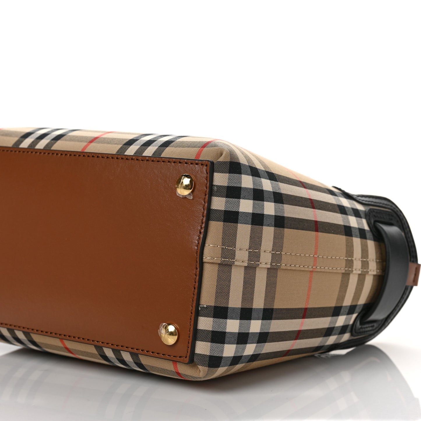 Calfskin Vintage Check Triple Stud Mini Belt Bag Archive Beige