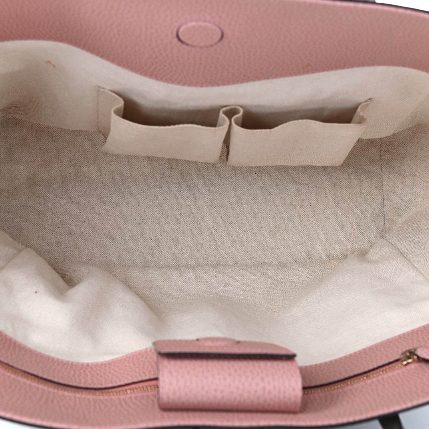 Gucci Dollar Calfskin Medium Swing Tote Grey Field Soft Pink 4 of 6