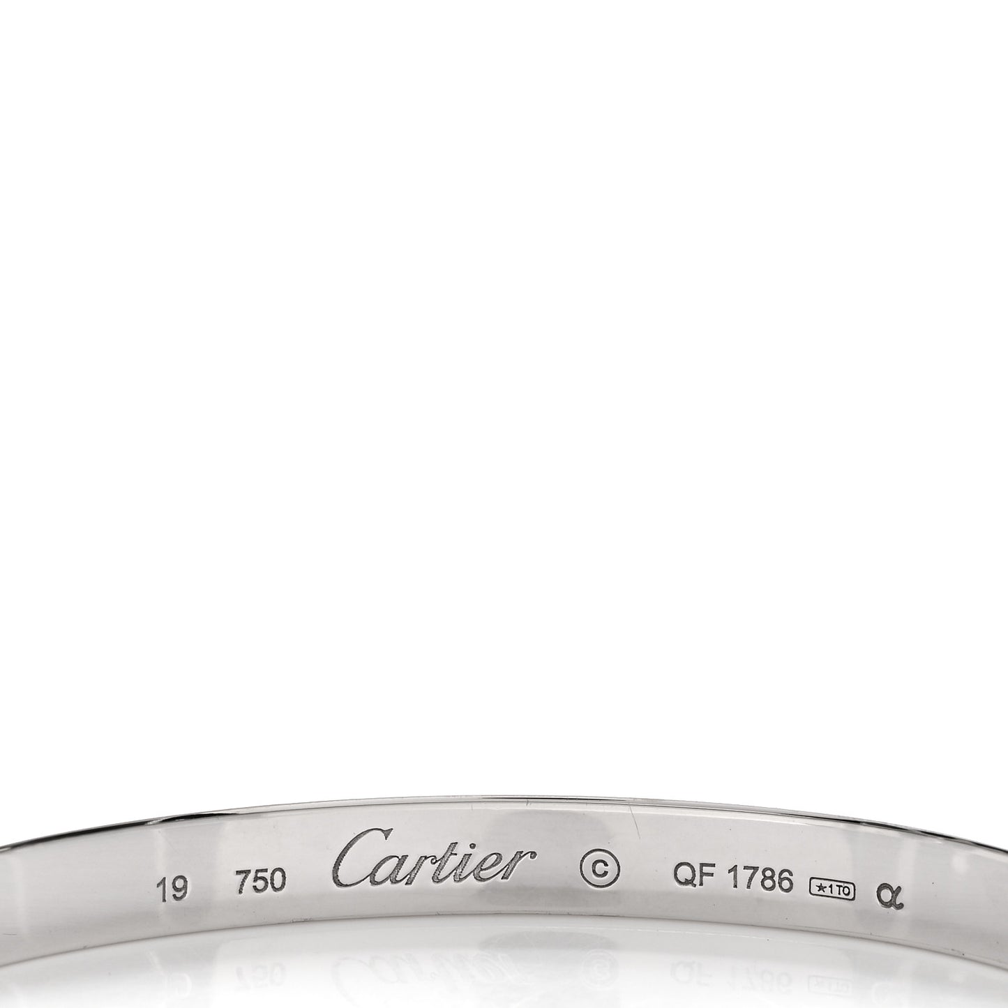 18K White Gold LOVE Bracelet 19