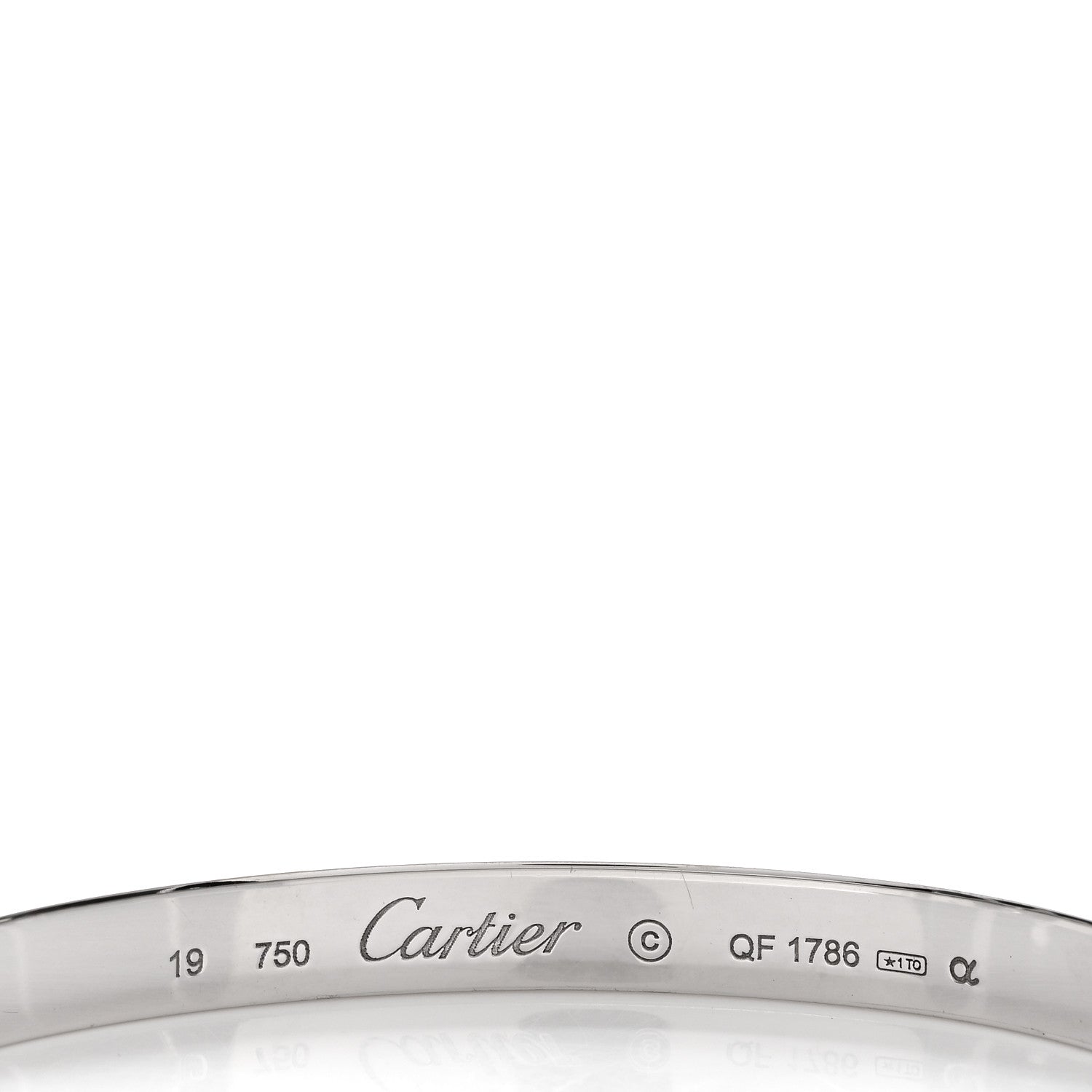 Cartier 18K White Gold LOVE Bracelet 19 4 of 4