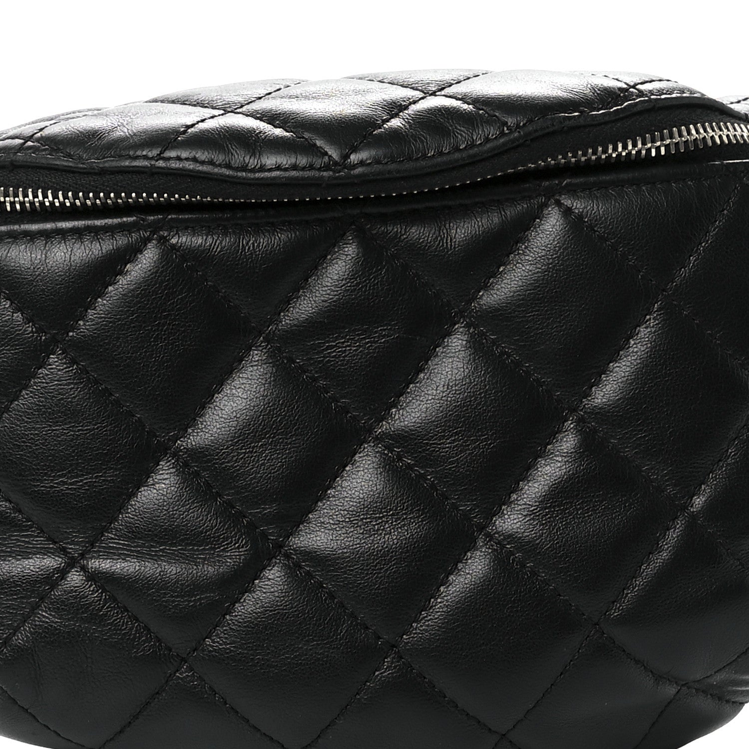 Chanel Calfskin Quilted Waist Belt Bag Black 7 of 11