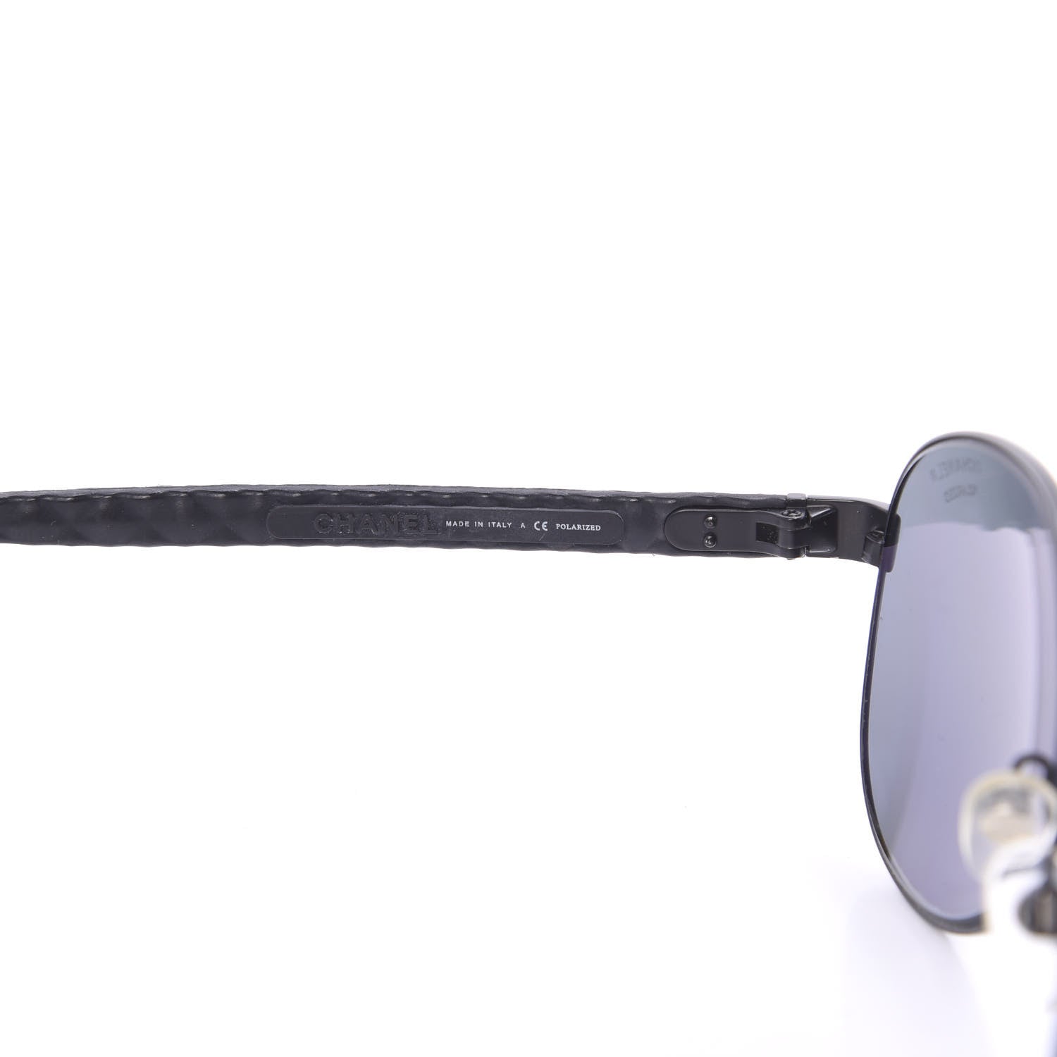 Chanel Pilot Summer Polarized Quilted Aviator Sunglasses 4204-Q Black 5 of 8