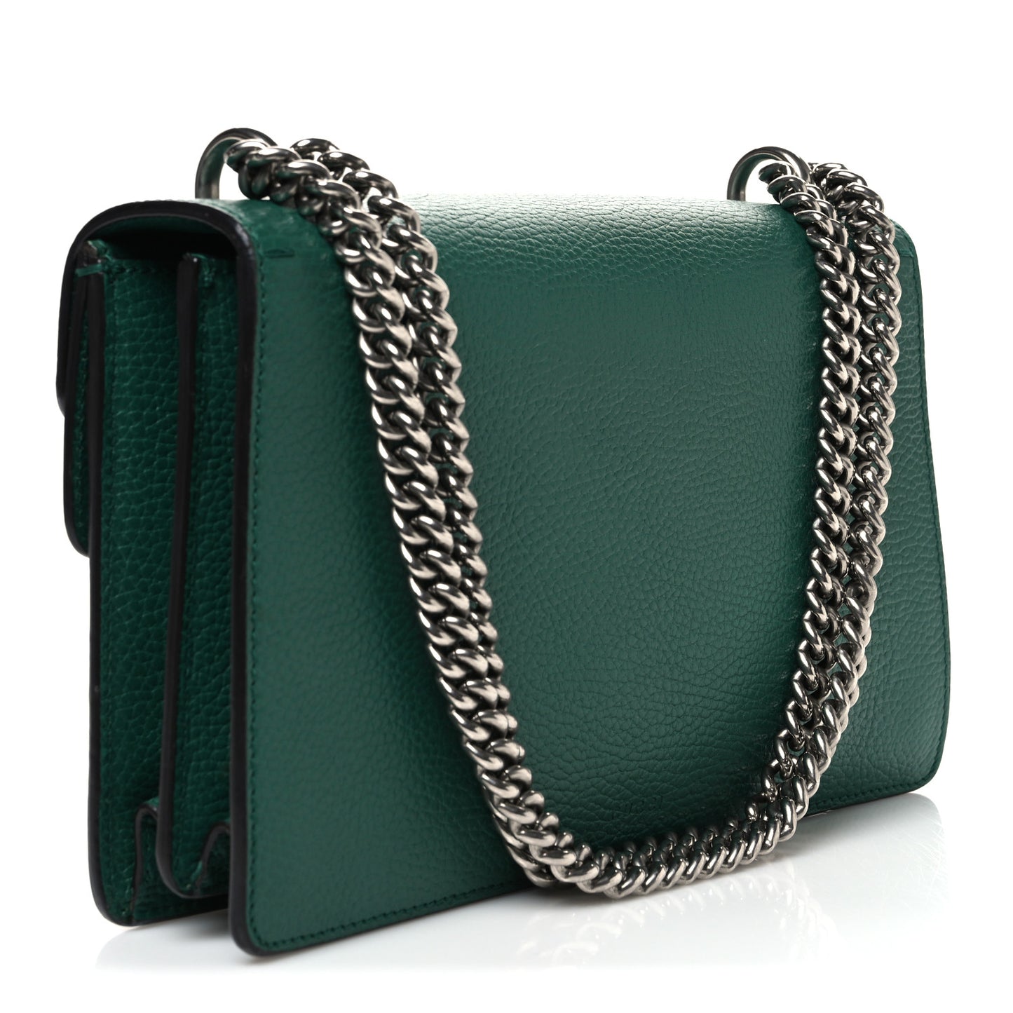 Pebbled Calfskin Small Dionysus Shoulder Bag Emerald