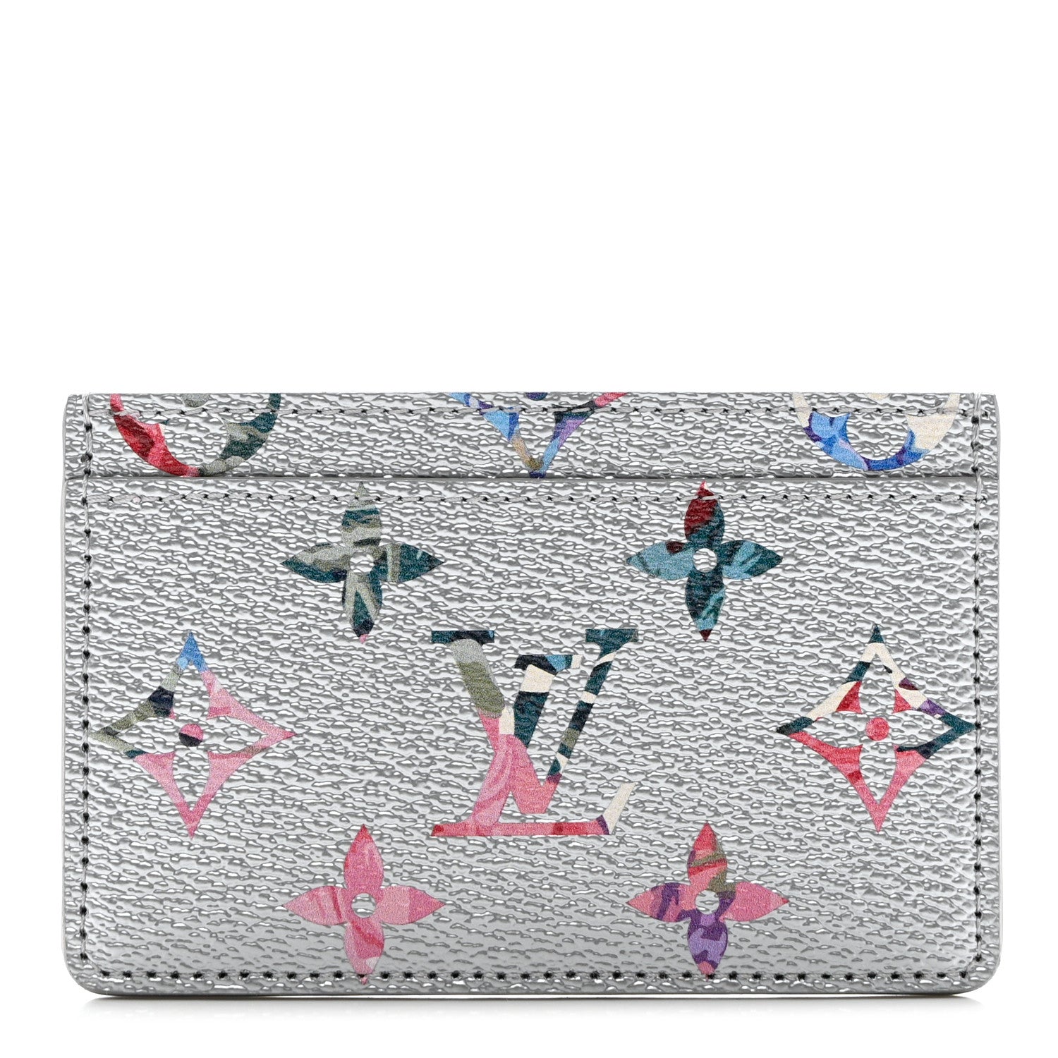 Louis Vuitton Metallic Monogram LV Garden Card Holder SIlver 1 of 5