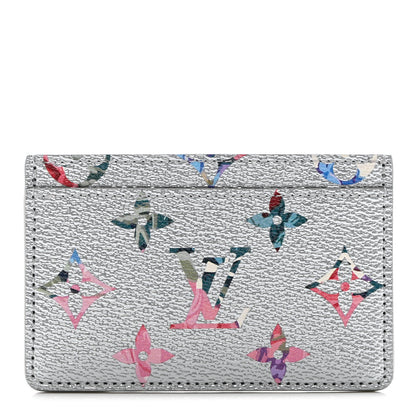 Louis Vuitton Metallic Monogram LV Garden Card Holder SIlver 1 of 5