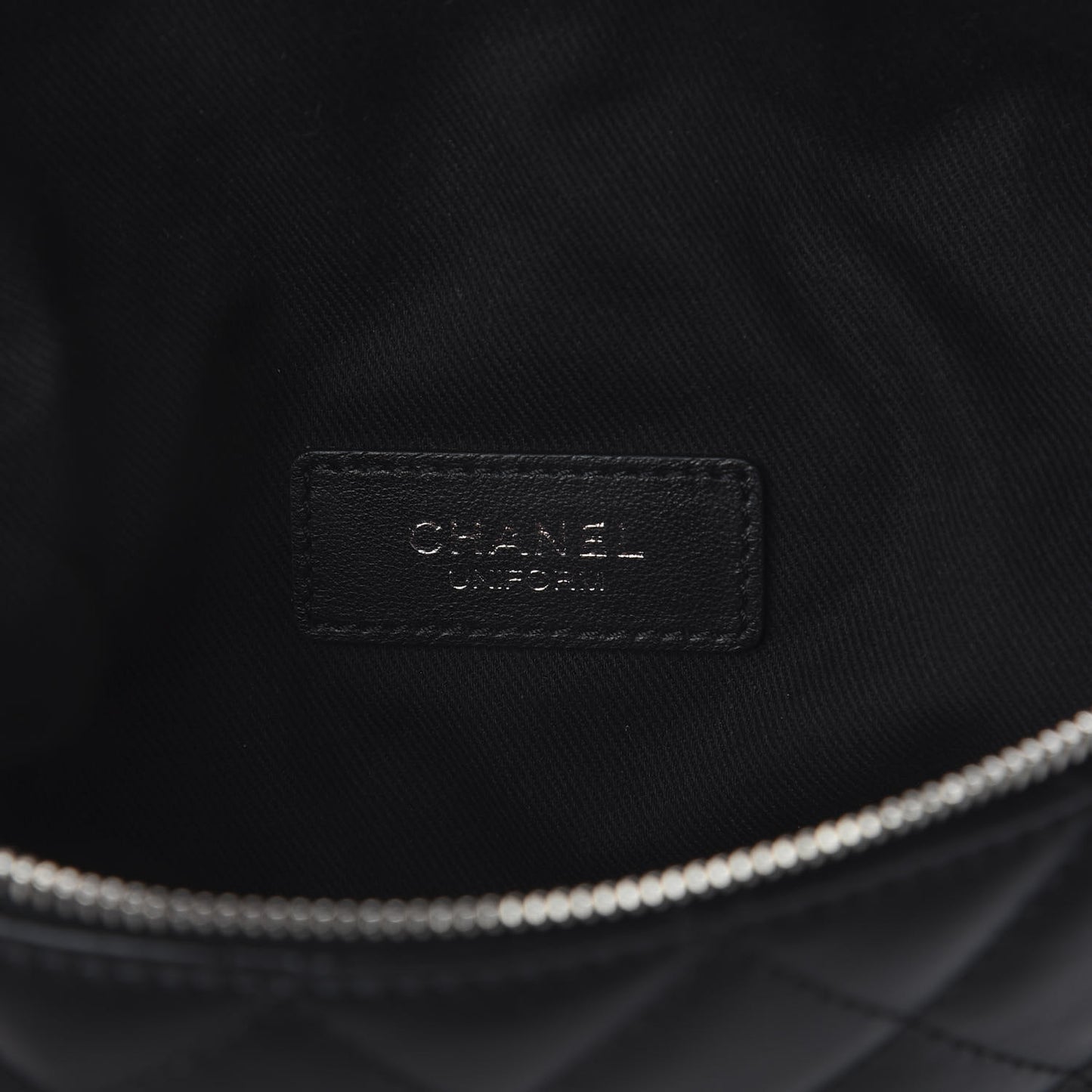 Lambskin Quilted Waist Belt Bag Black