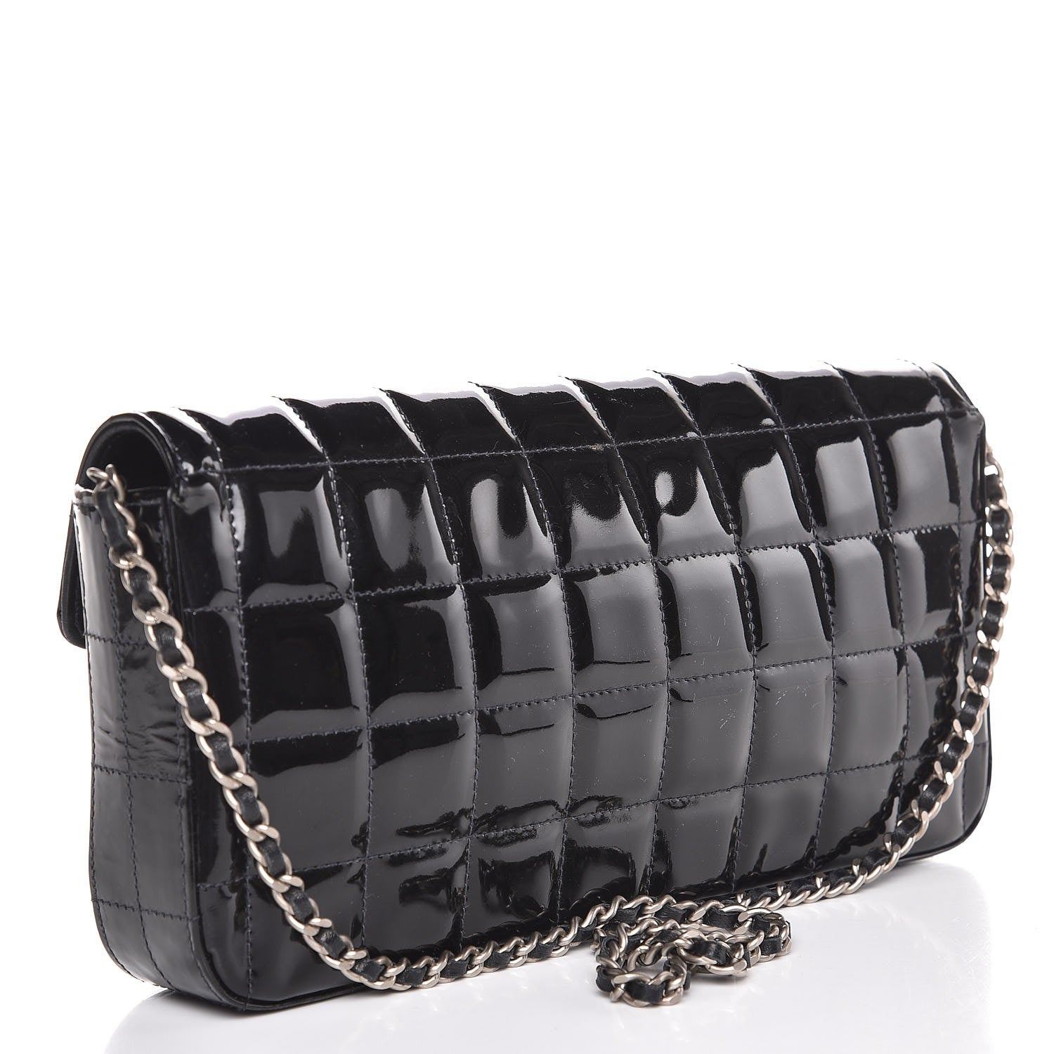 Chanel Patent East West Chocolate Bar Flap Black 3 of 8