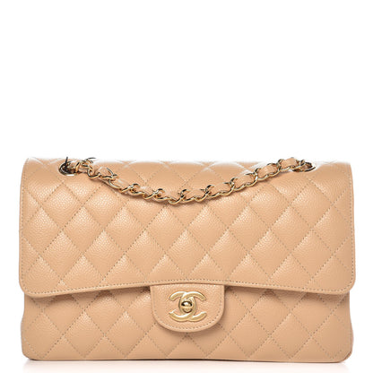 Chanel Caviar Quilted Medium Double Flap Beige Clair 1 of 8