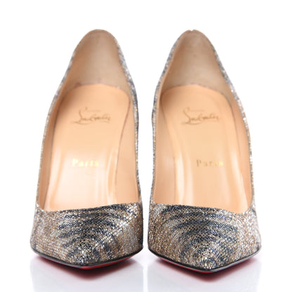 Christian Louboutin Glitter Sirene Pigalle Follies 100 Pumps 39 Silver 2 of 9
