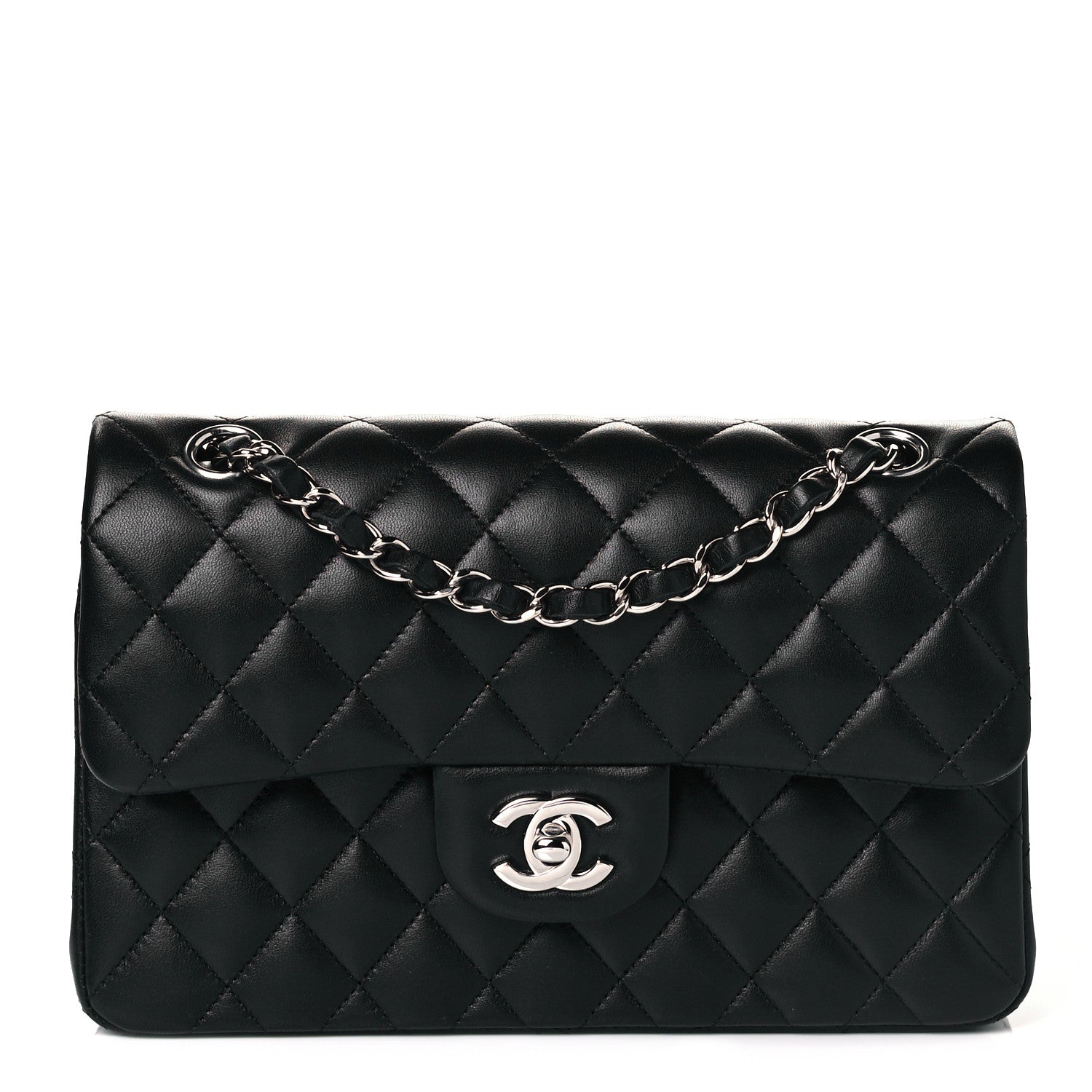 Chanel Lambskin Quilted Small Double Flap Black 1 of 11