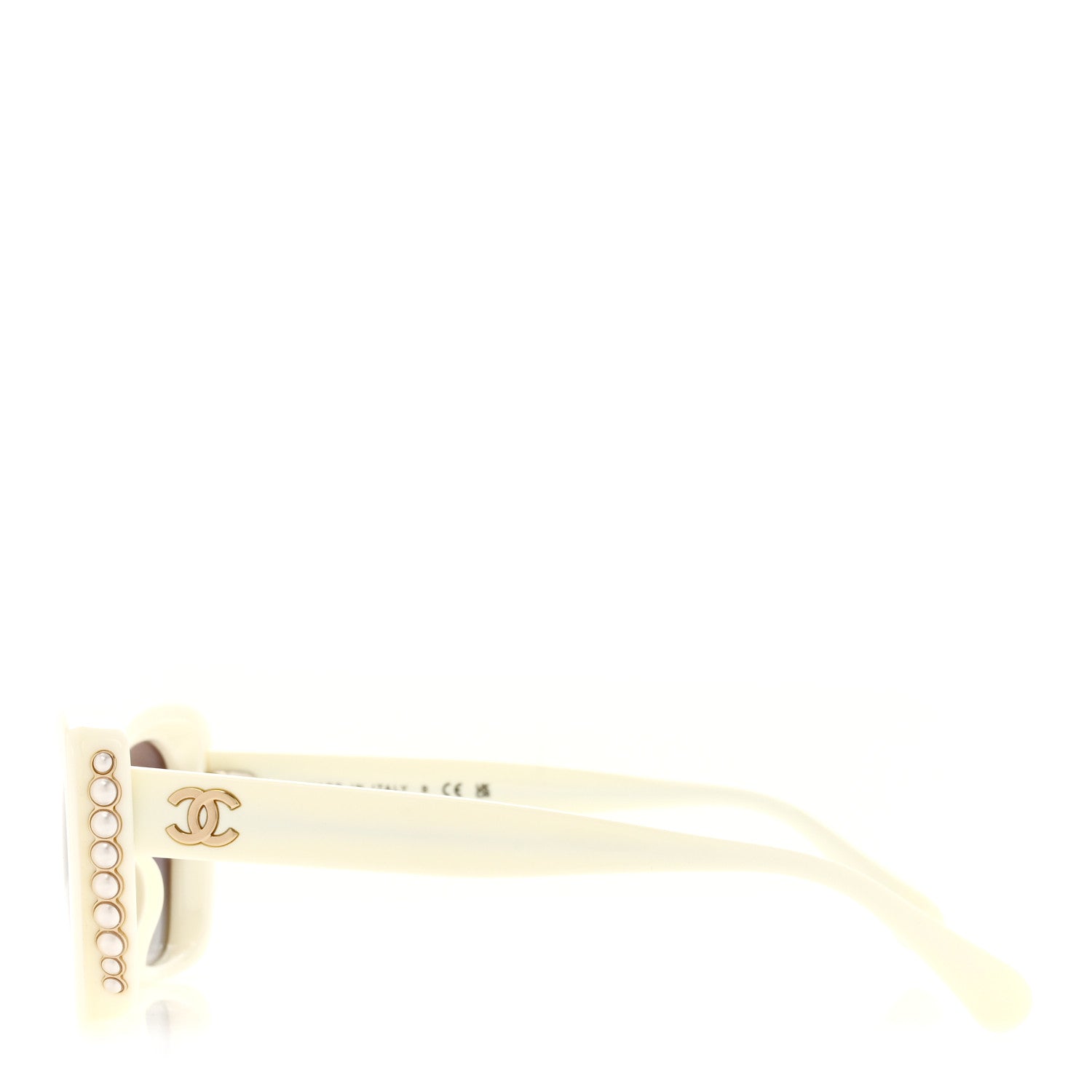 Chanel Acetate Pearl Cat Eye CC Sunglasses 5481-H-A White 3 of 8