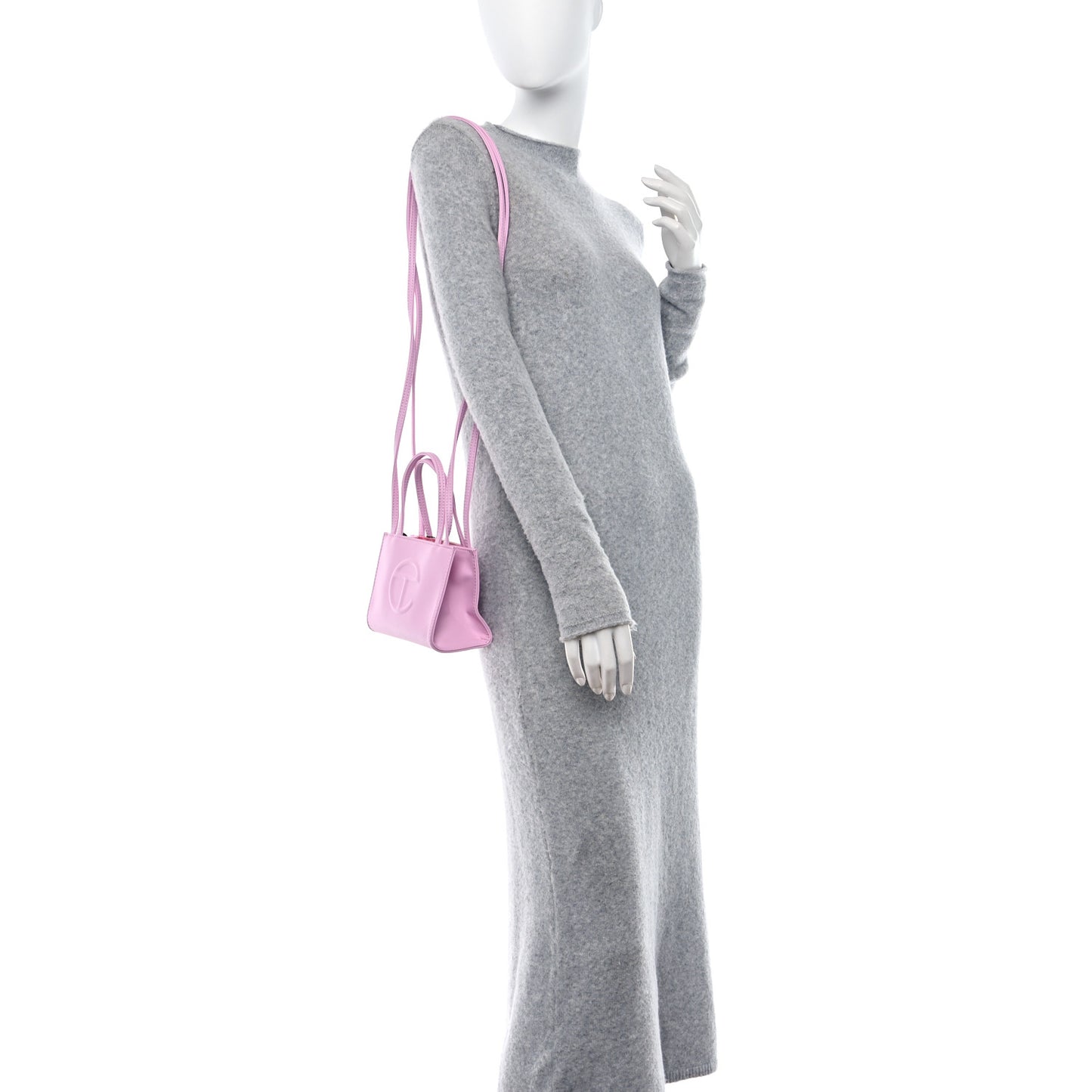 Vegan Leather Small Shopping Bag Bubblegum